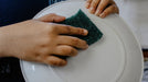 Replacement scrub pad in use